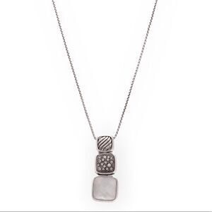 David Yurman Sterling Silver Chicklet Necklace